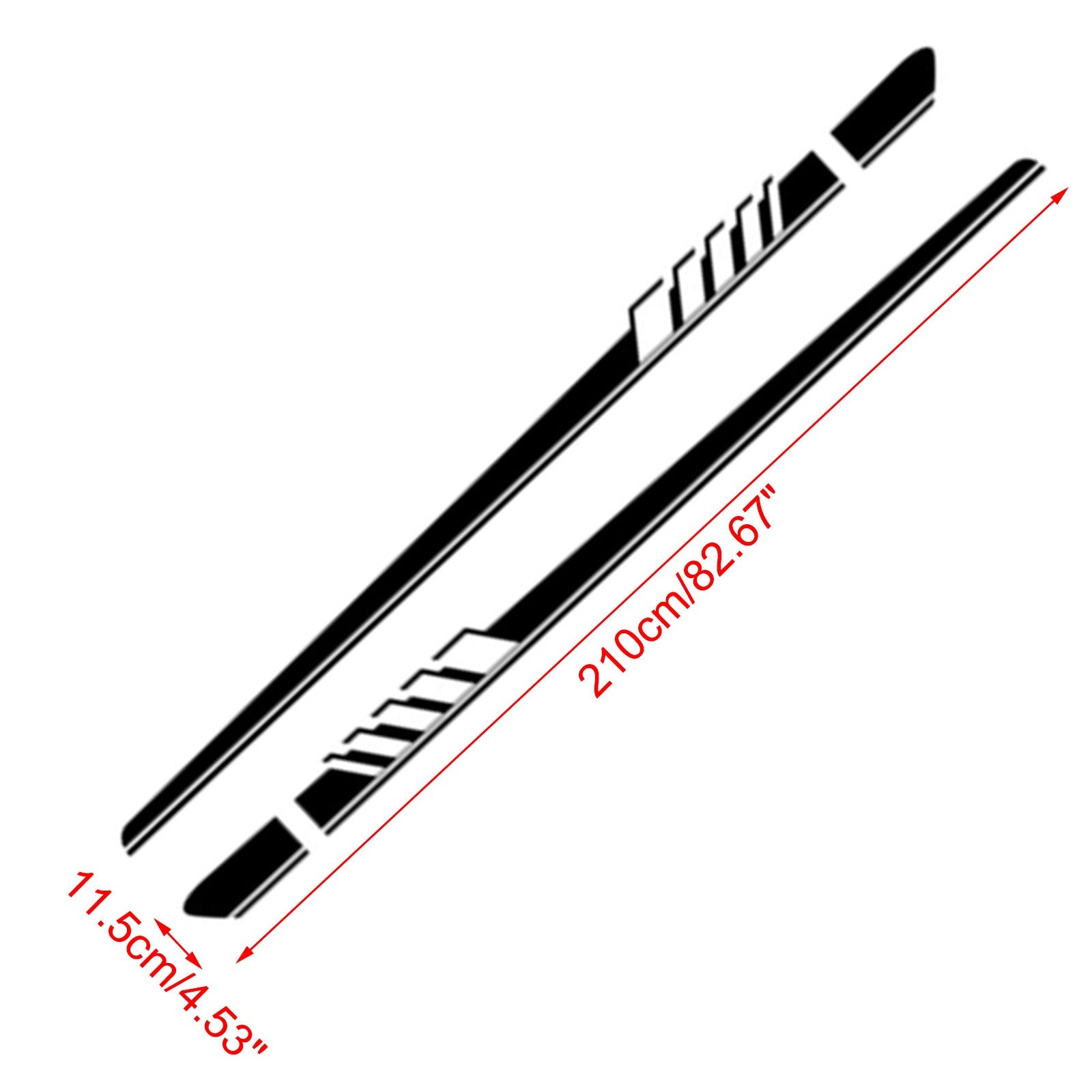 2pcs Side Skirt Stripes Decal Sticker for Mercedes Benz W205 C Class AMG Black Generic