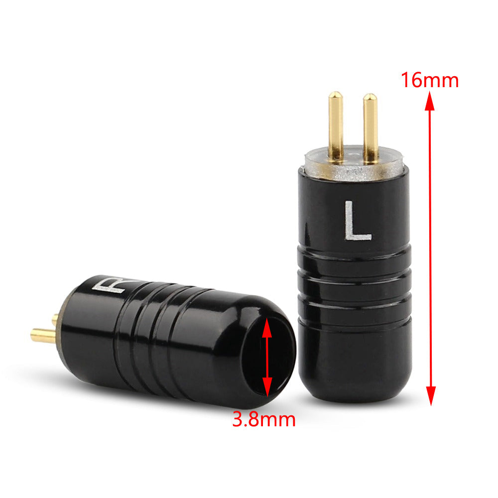 5 uds conector de Audio de aleación de aluminio de 0,78mm para JH Audio JH16 JH11 Pro negro 