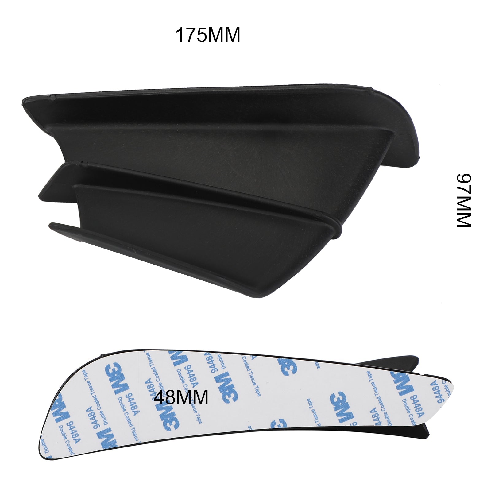 Black Side Winglet Wind Fin Spoiler Trim Cover For Honda Cbr650R Cbr500R Cb1000R Generic