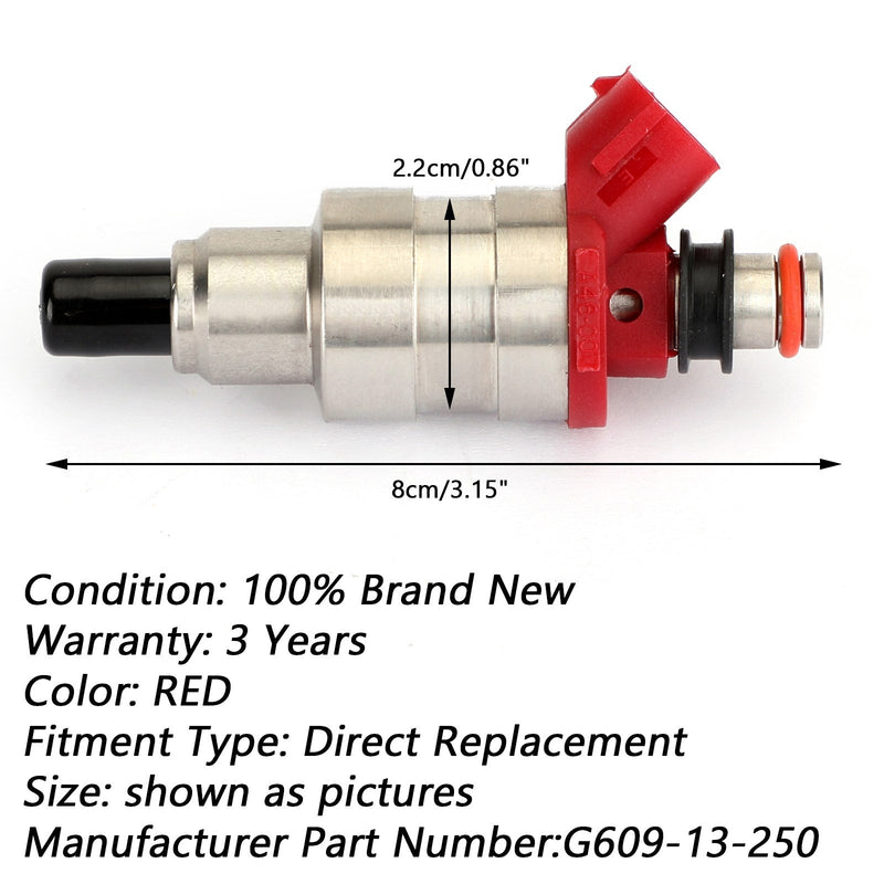 1 Uds. Inyector de combustible G609-13-250 compatible con Mazda B2600 MPV 2.6L genérico