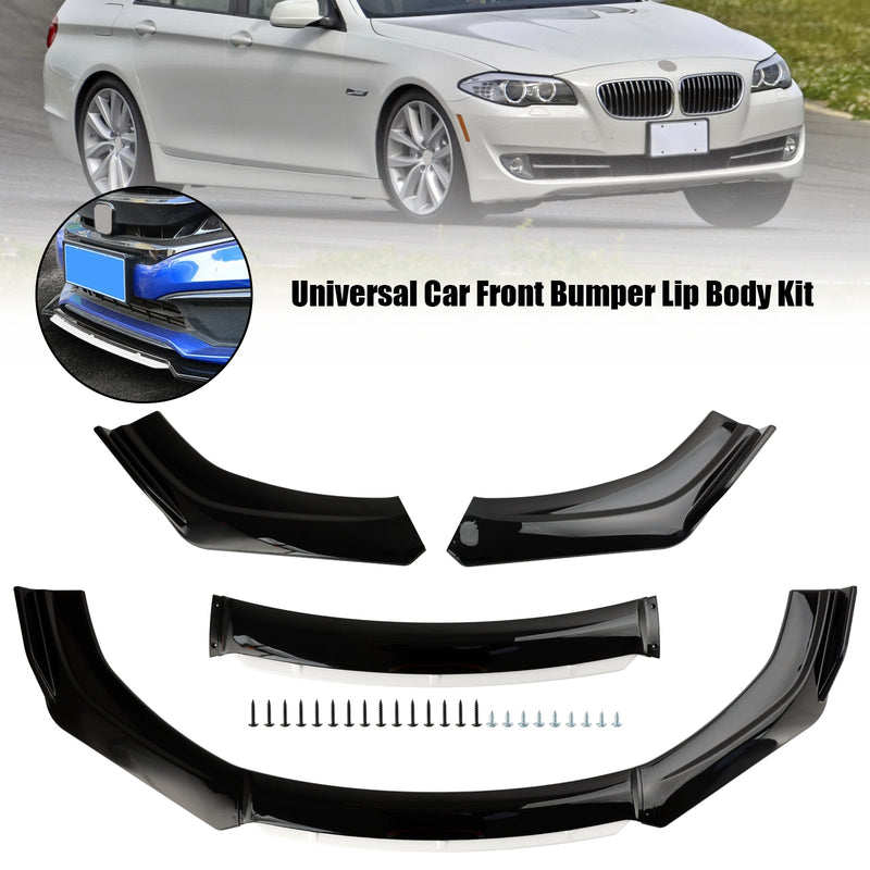 Universal Car Front Bumper Lip Body Kit Splitter Diffuser Protector Black White