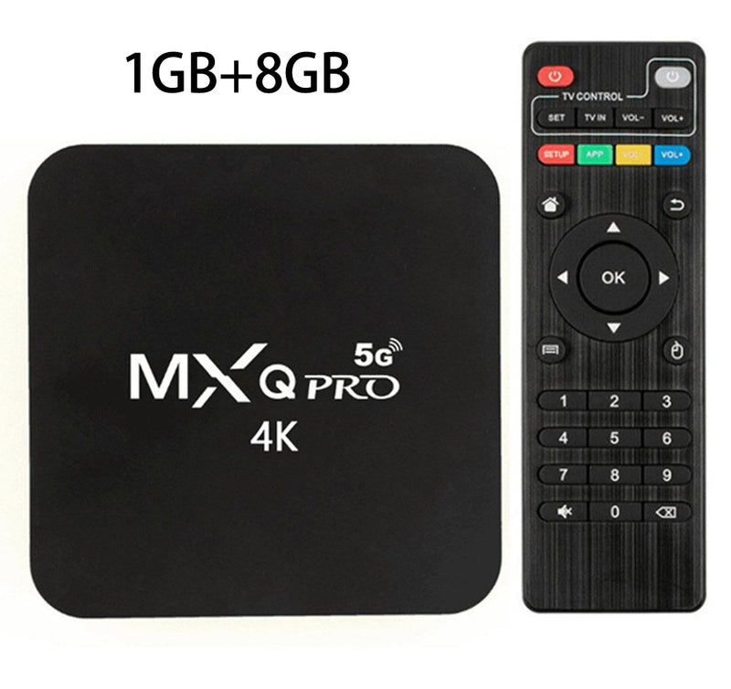 5G Wifi MXQ Pro 4K Ultra HD 64Bit Android Quad Core Caja de TV inteligente Ram 1GB ROM 8GB