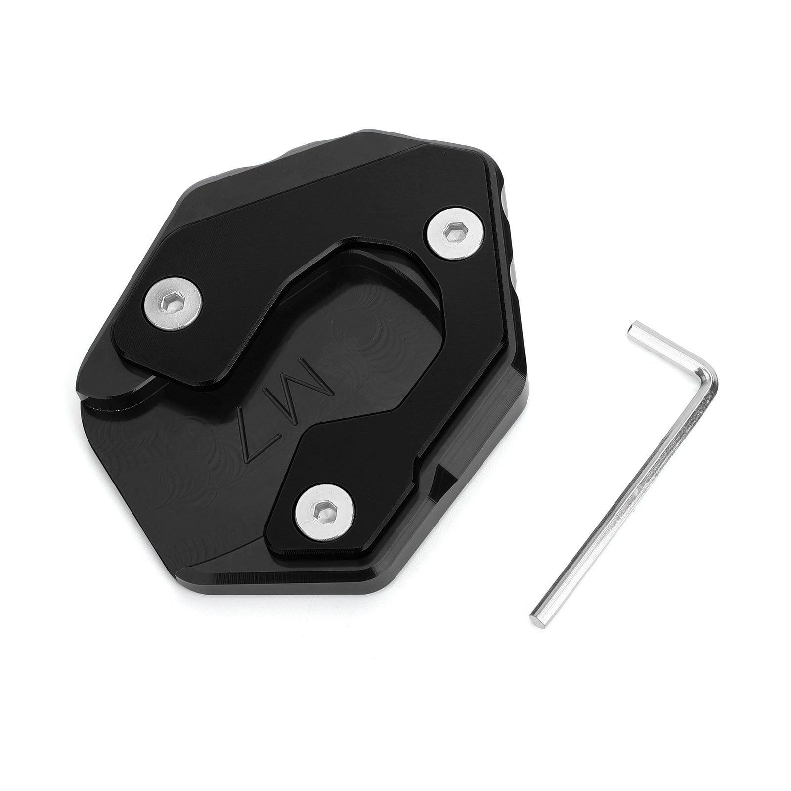 Kickstand Side Stand Extension Pad For Yamaha MT-07 FZ-07 Kickstand Side Stand Extension Pad Plate For Yamaha MT-07 FZ-07 Titanium Generic