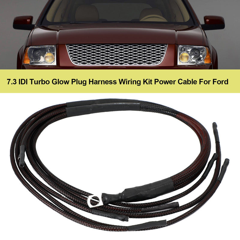 7.3 IDI Turbo Glow Plug Harness Wiring Kit Power Cable For Ford Generic