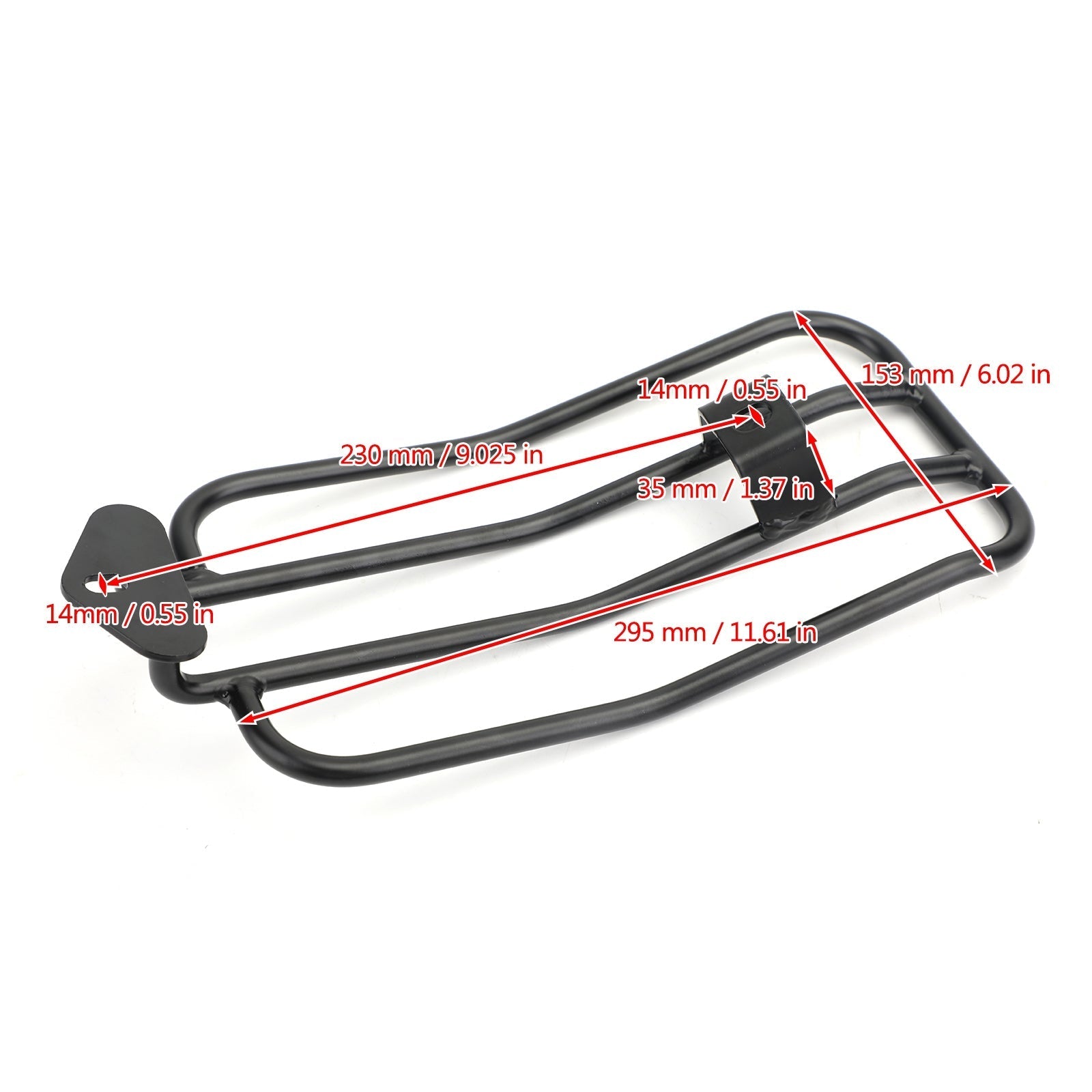 Motorcycle Black Rear Top Case Carrier Luggage Rack Fit for Honda CMX 300/500 Rebel 17-20 Generic