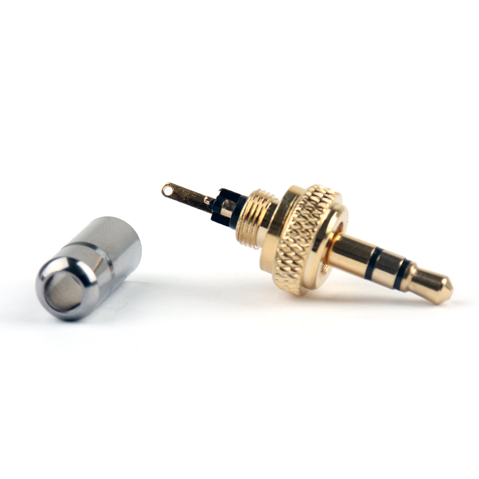 4x Mini 3.5mm Screw Locking Stereo Jack Plug Gold Plated 3.7mm For Sennheiser