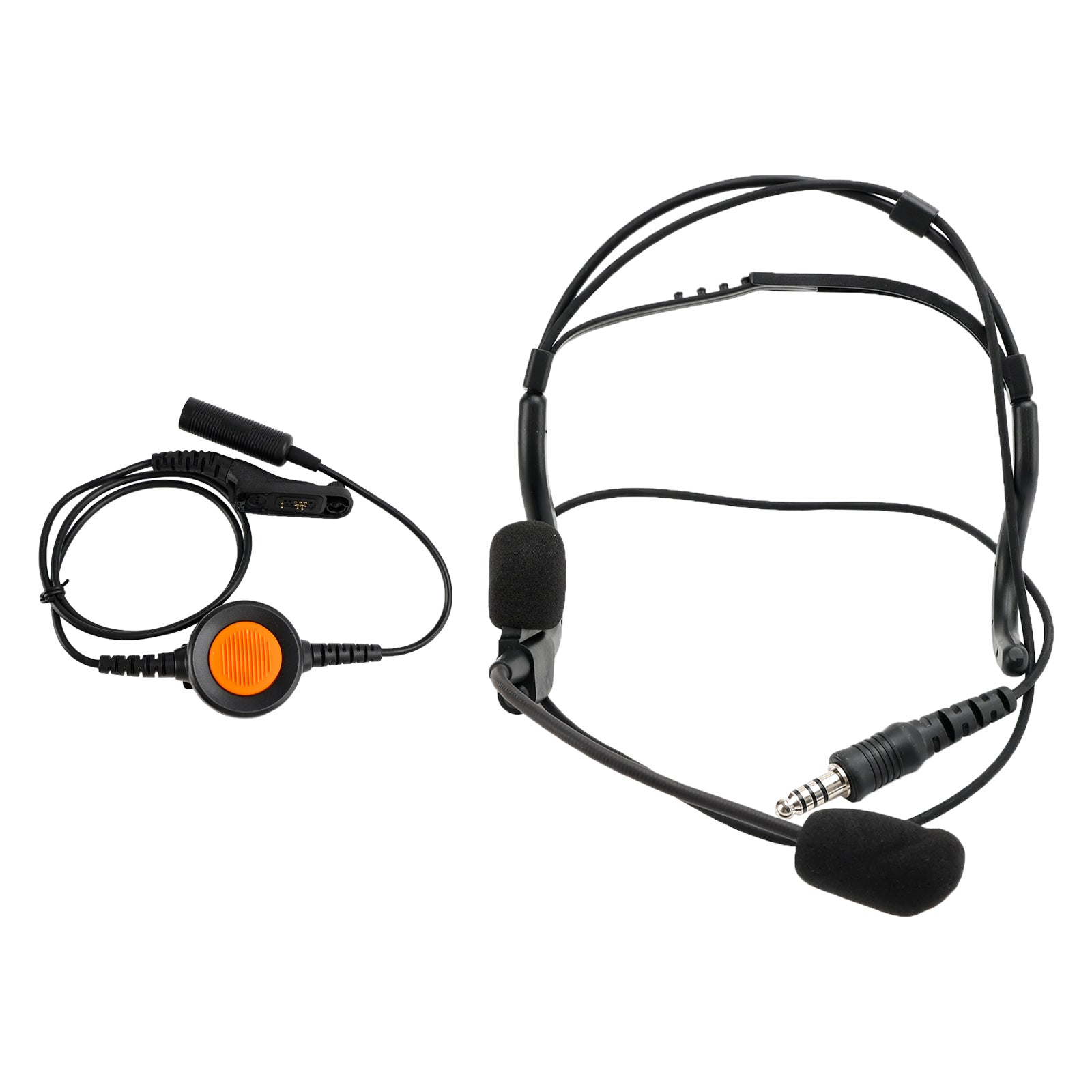 Auriculares tácticos con enchufe grande y montaje trasero 7,1-C8 para XPR6300 XPR6350 XPR6380 XPR6500