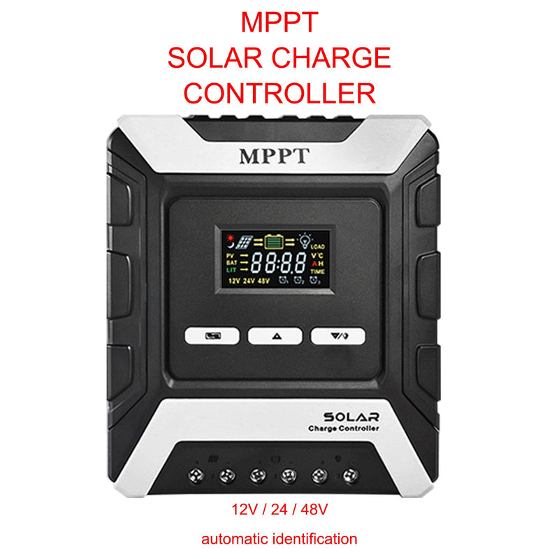 12/24/48 فولت 30A MPPT لوحة التحكم في الشحن بالطاقة الشمسية منظم البطارية USB مزدوج