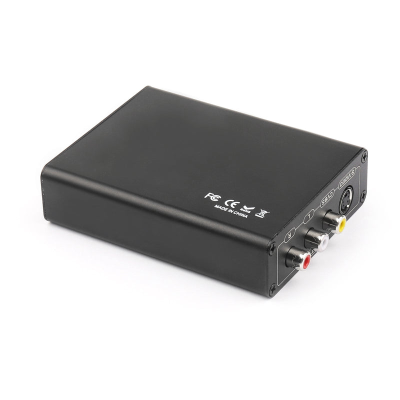 3 RCA AV+S-Video CVBS Composite R/L Audio to HDMI 1080P Converter US/AU Plug Power
