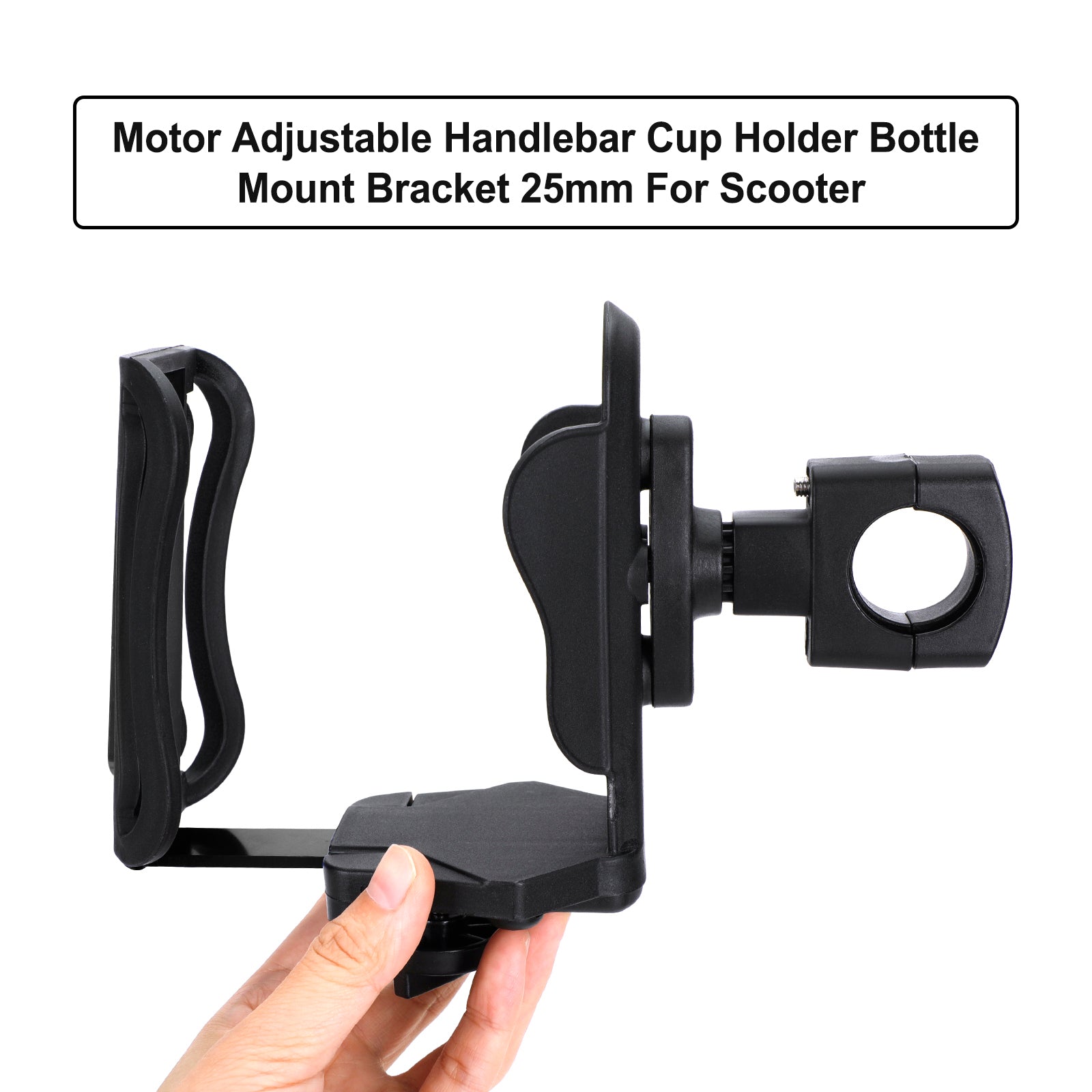 Handlebar Cup Holder Drink Bottle Mount Bracket 25mm For Motorcycle Scooter Titanium