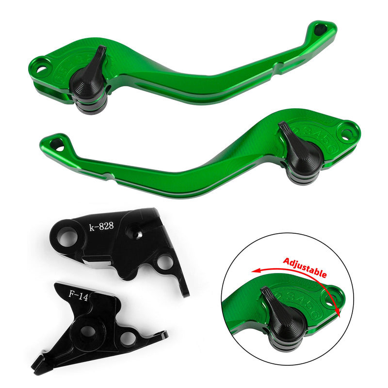 Palanca de freno de embrague corto CNC Kawasaki ZZR600 ZX6R ZX9R ZX10R Z1000