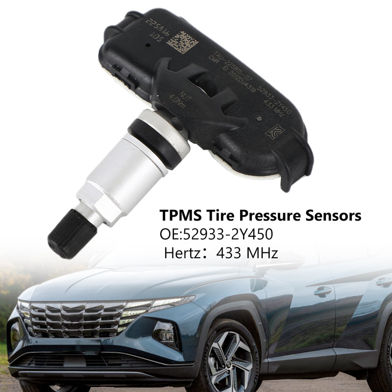 1x TPMS مستشعر ضغط الإطارات 52933-2Y450 لشركة هيونداي ix35 توكسون عام