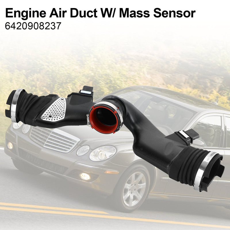 6420908237 Engine Air Duct W/ Mass Sensor for Mercedes-Benz X164 W164 W211 W251 Generic