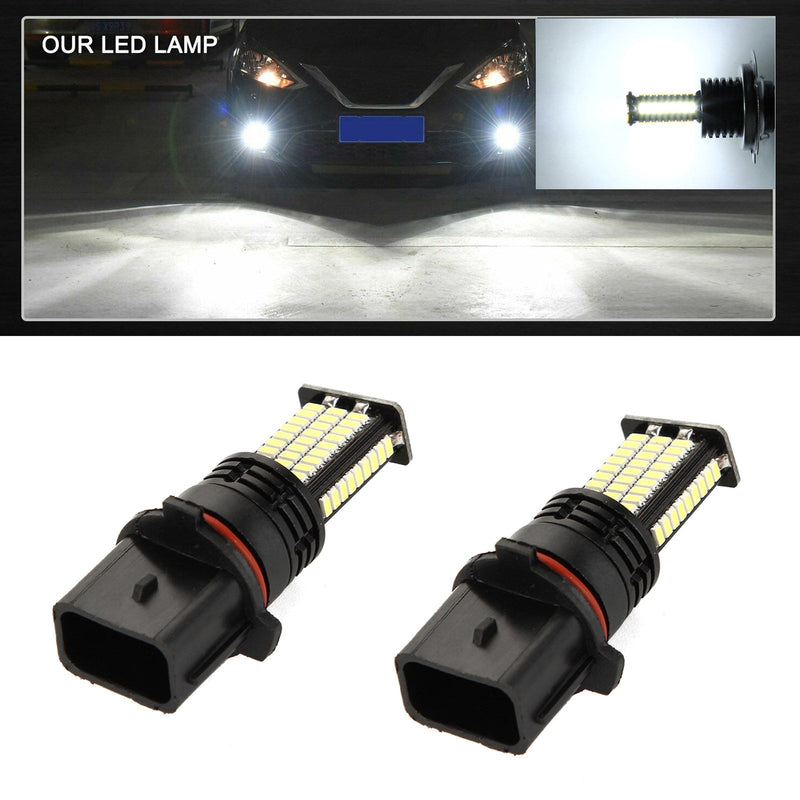 2PCS LED Headlight Driving Light Fog Light Lamp 6000K White Bright Generic