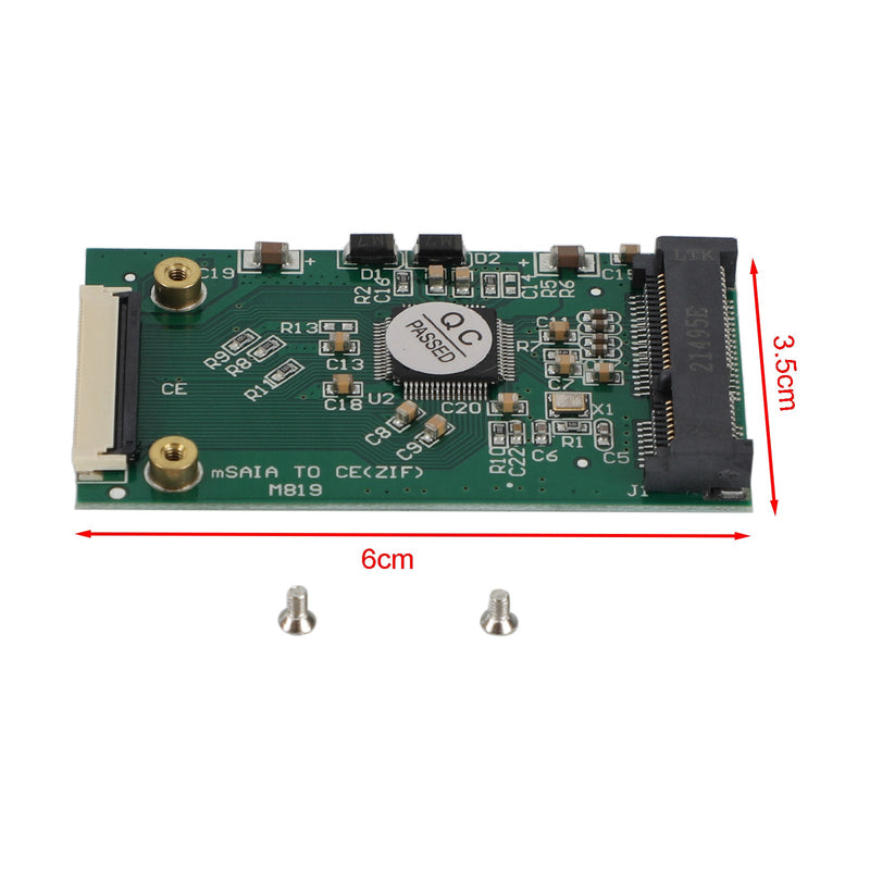1.8 بوصة Mini mSATA PCI-E SSD HDD إلى 40pin ZIF CE بطاقة محول الكابل