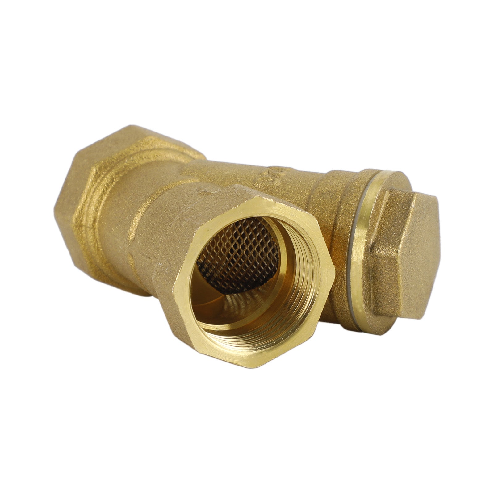 1/2"-1" NPT Thread Y Shaped Brass Strainer Filter Valve Connector For Water Oil