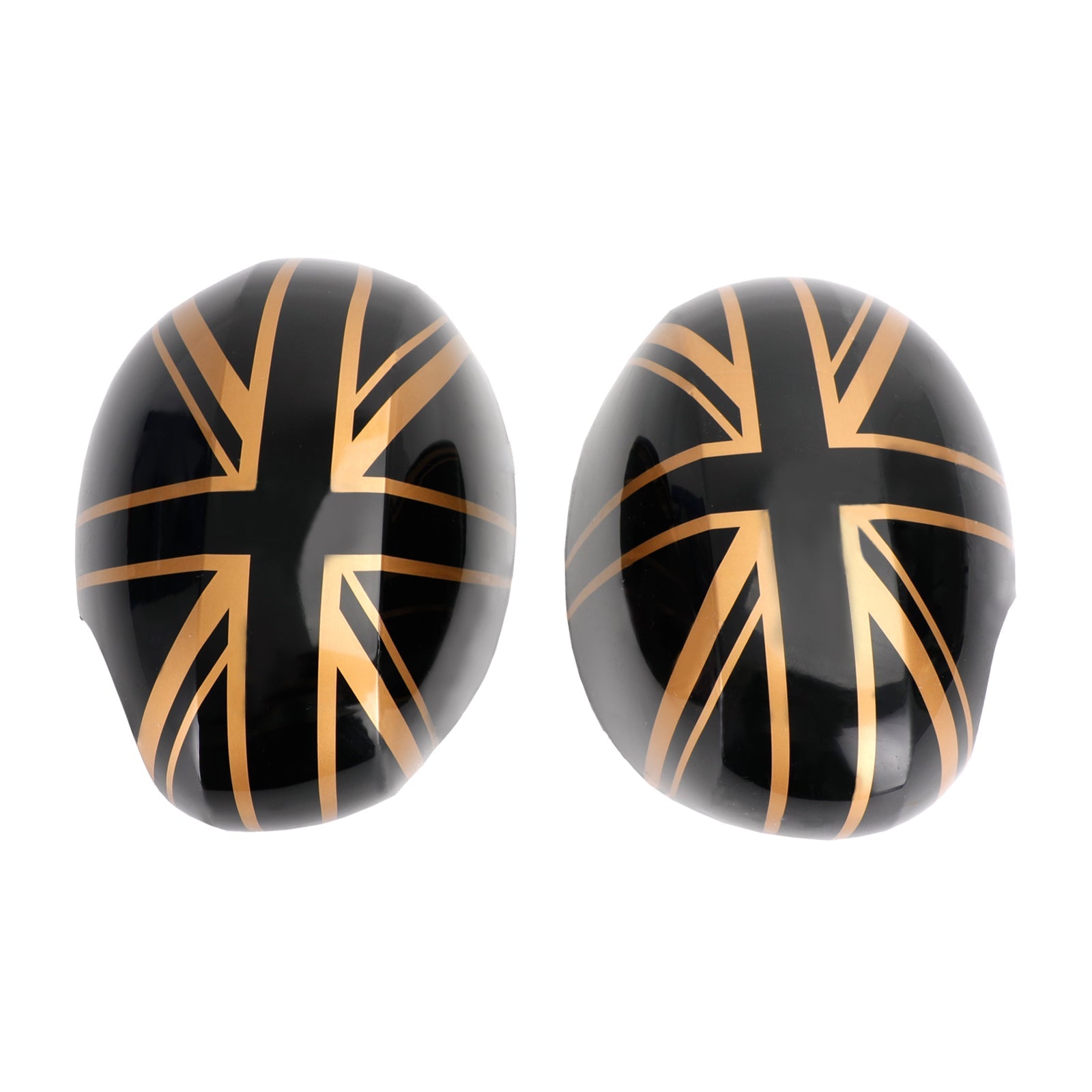 MINI Cooper F54 F55 F56 F57 F60 Black/Gold Union Jack UK Flag Mirror Covers