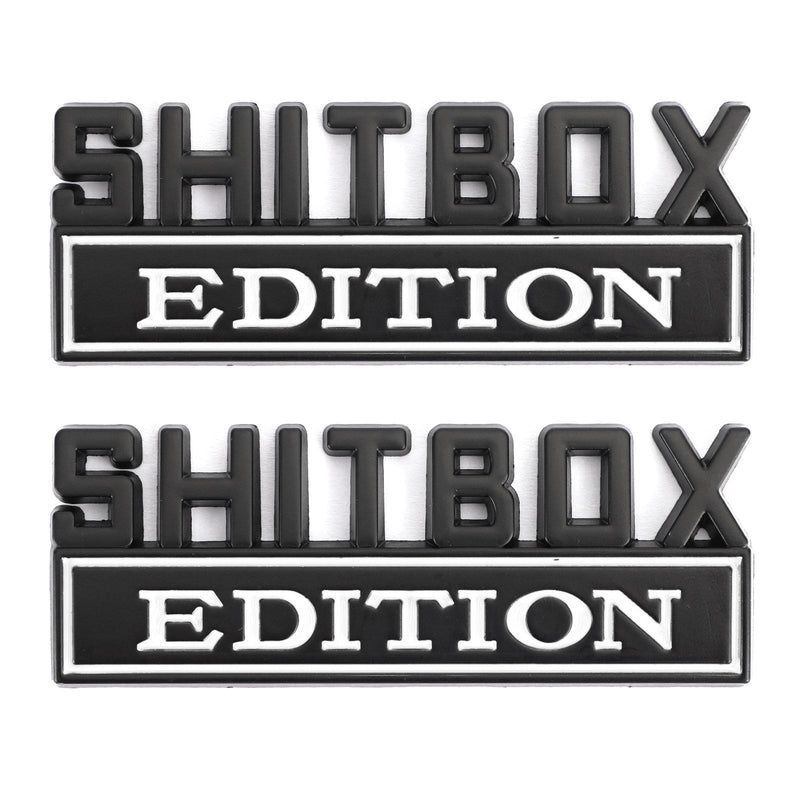 2 قطعة Shitbox Edition شعار شارات ملصقات لفورد شيفر سيارة شاحنة