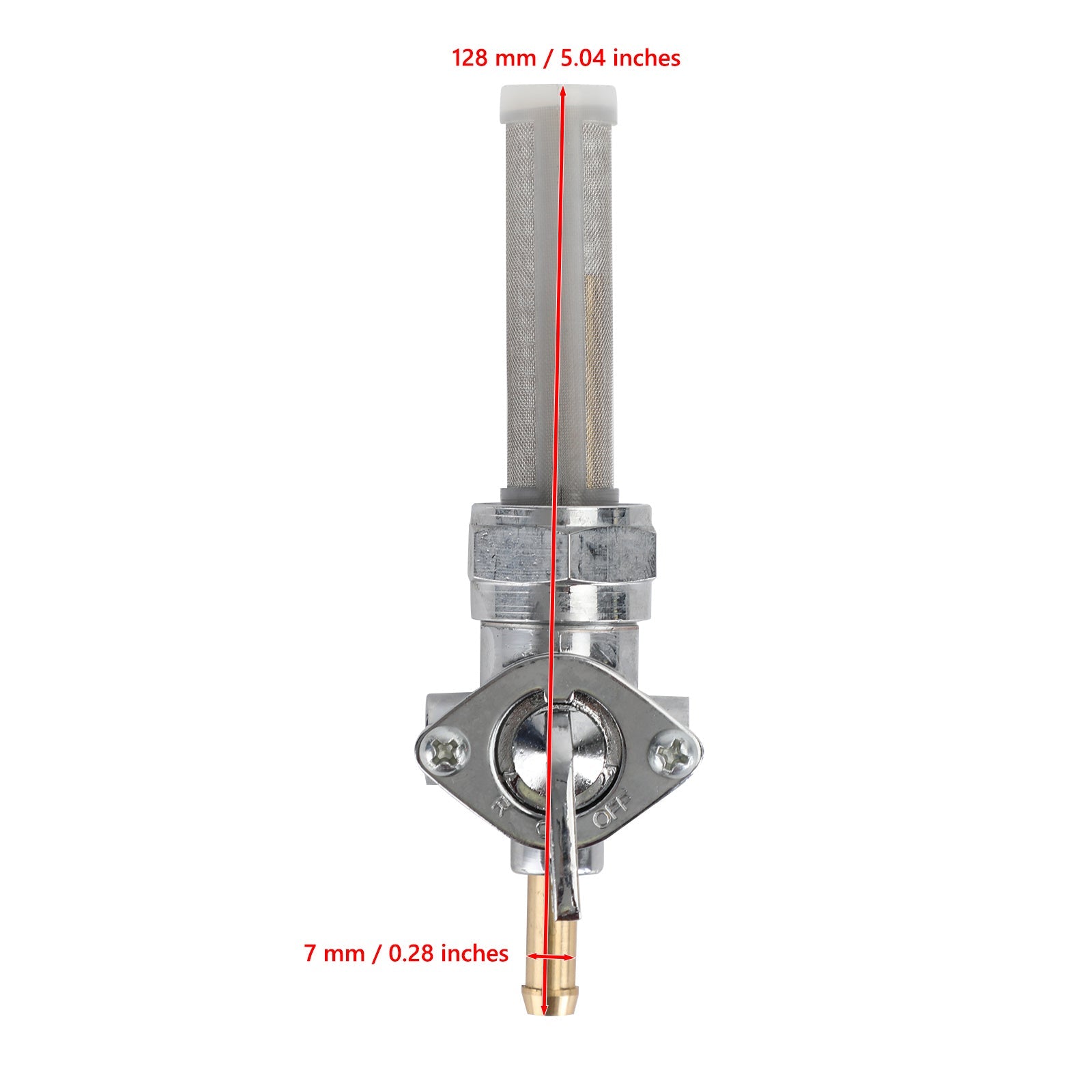 Válvula de combustible Petcock Salida recta 22 mm apta para Dyna Super Glide Electra Glide Generic