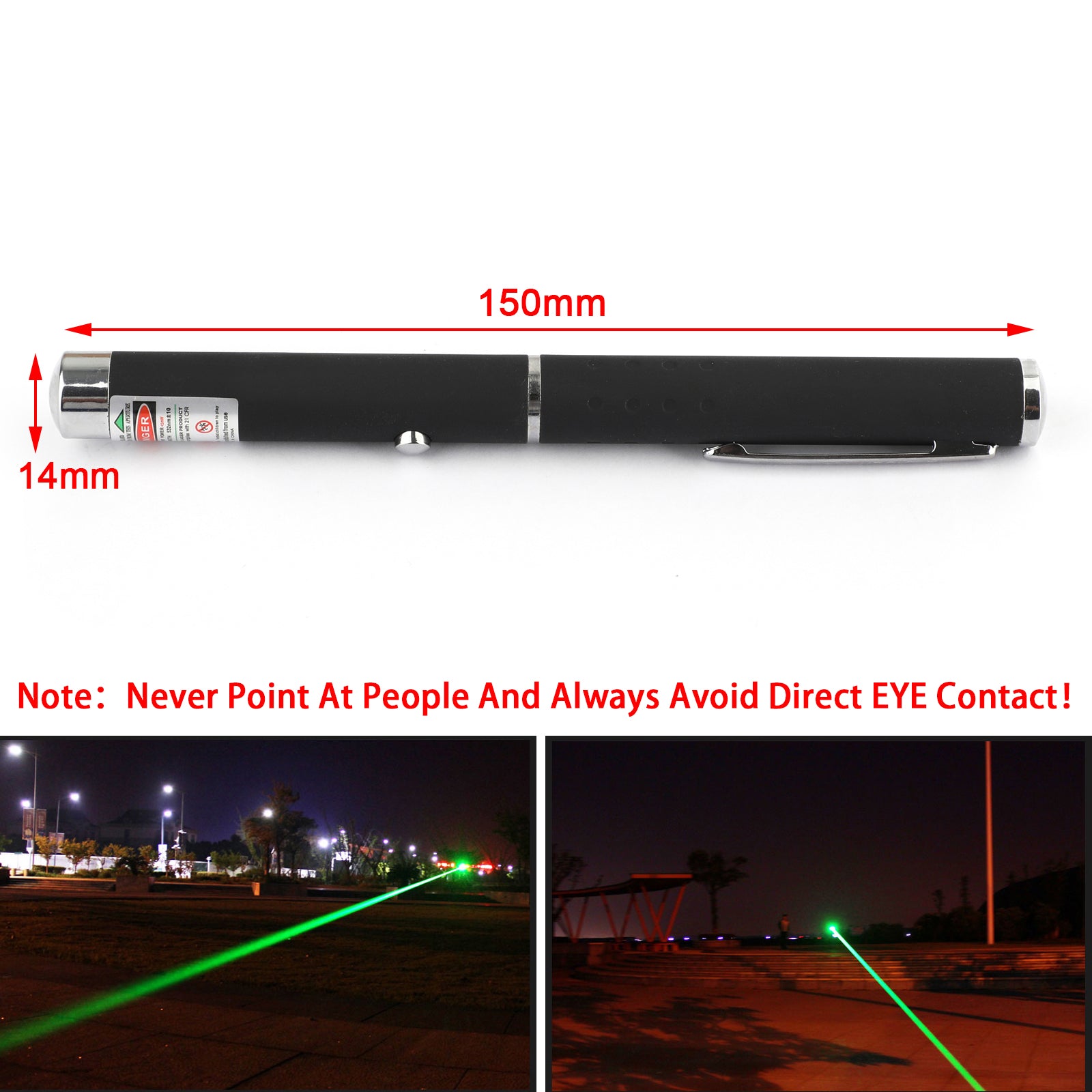 High Power Military 1mw 532nm Green Laser Pointer Pen Visible Beam Light Lazer