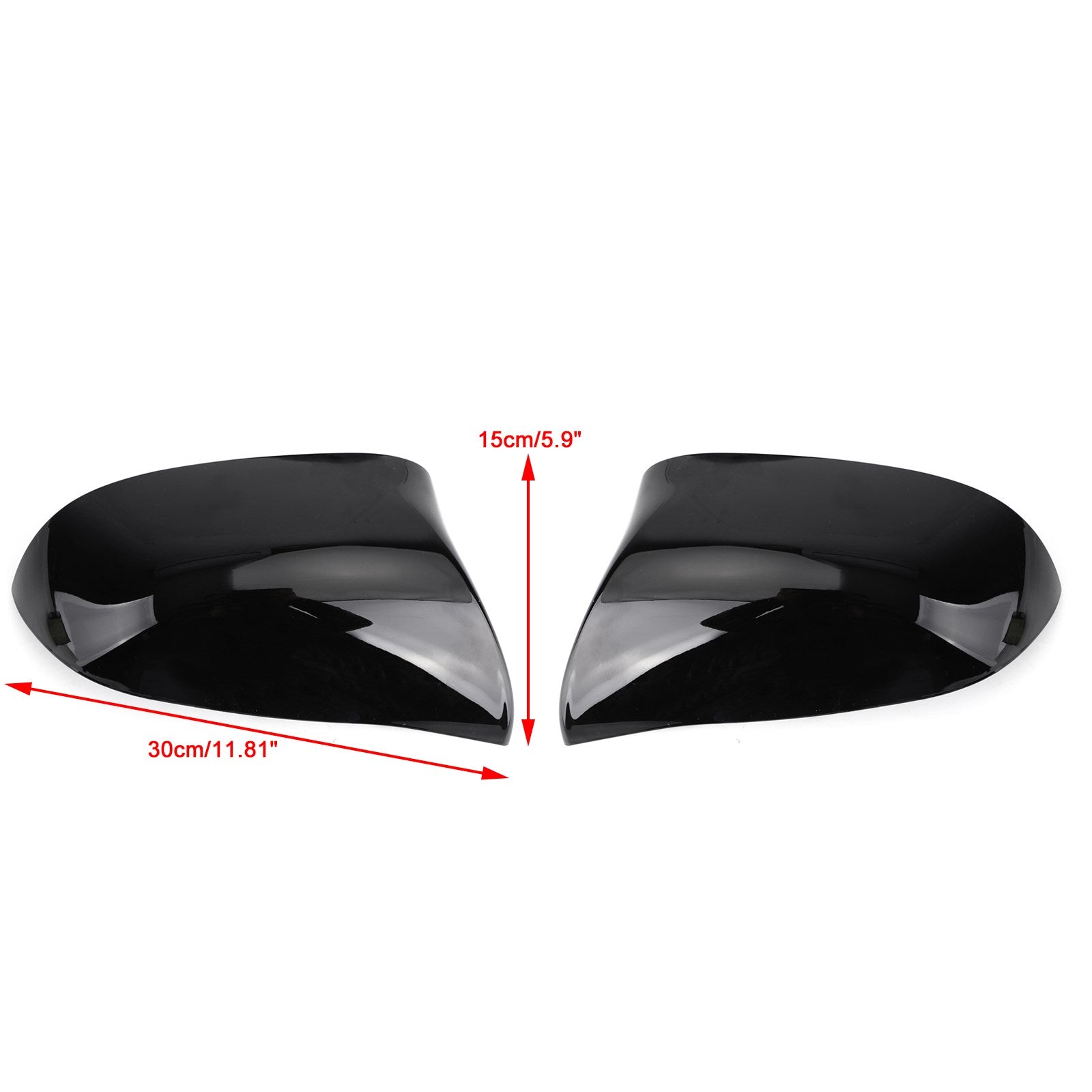 Glossy Black Side Mirror Cover Caps M Style for BMW X5 F15 X6 F16 28i 35i 14-18 Generic