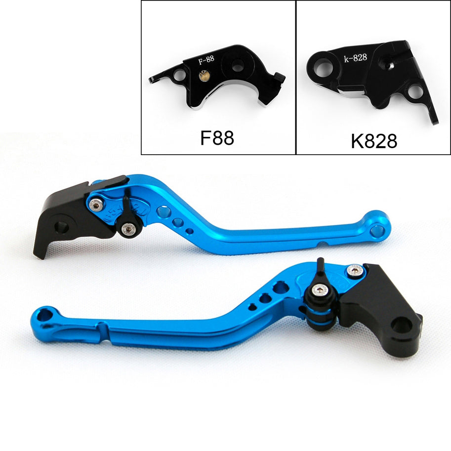 Long Brake Clutch Levers For Kawasaki ZX10R 2006-2014 ZX6R Z1000 2007-2014 Black Generic