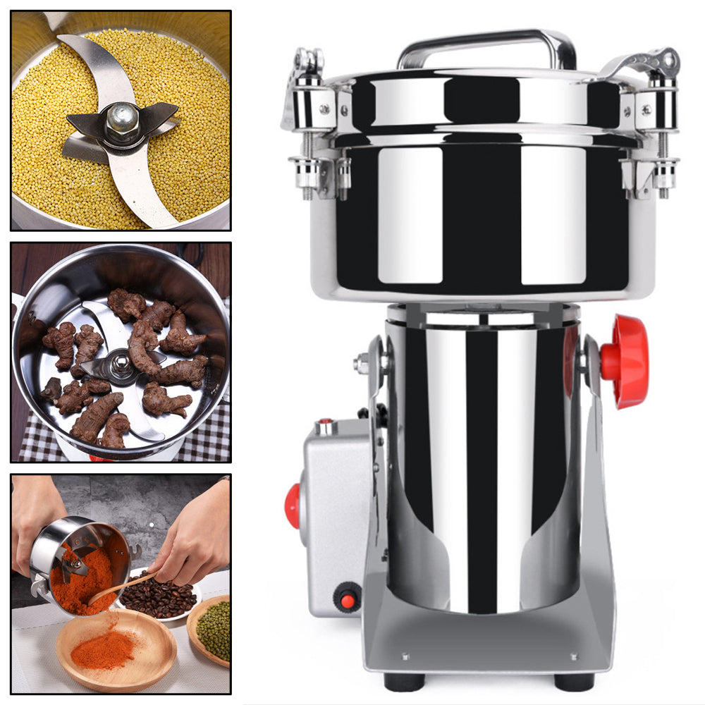 700g Herb Grain Grinder Electric Mill Cereal Machine-High Speed/Durable Life