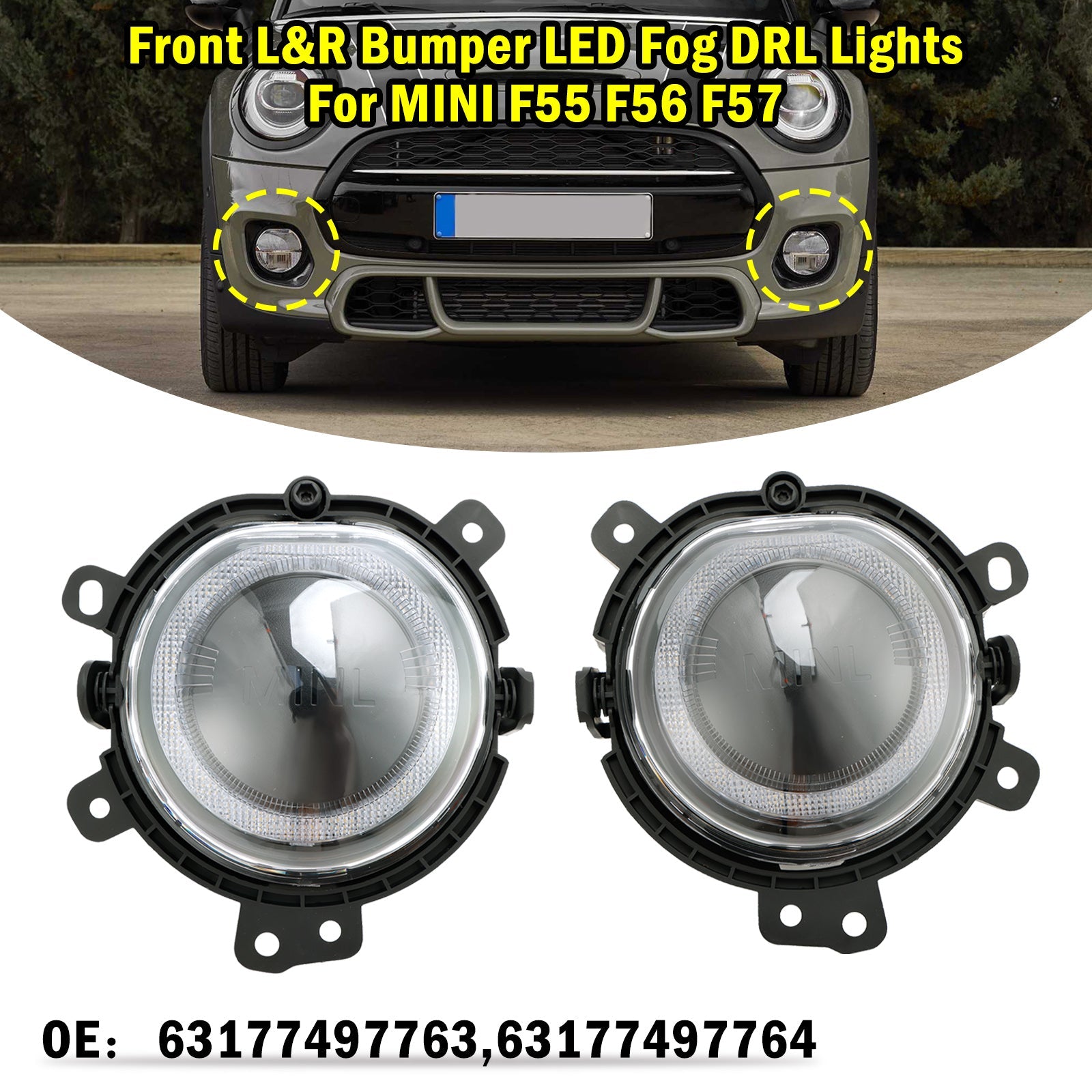 BMW Mini F55 F56 F54 F57 LED parachoques delantero lámpara de luz antiniebla izquierda y derecha