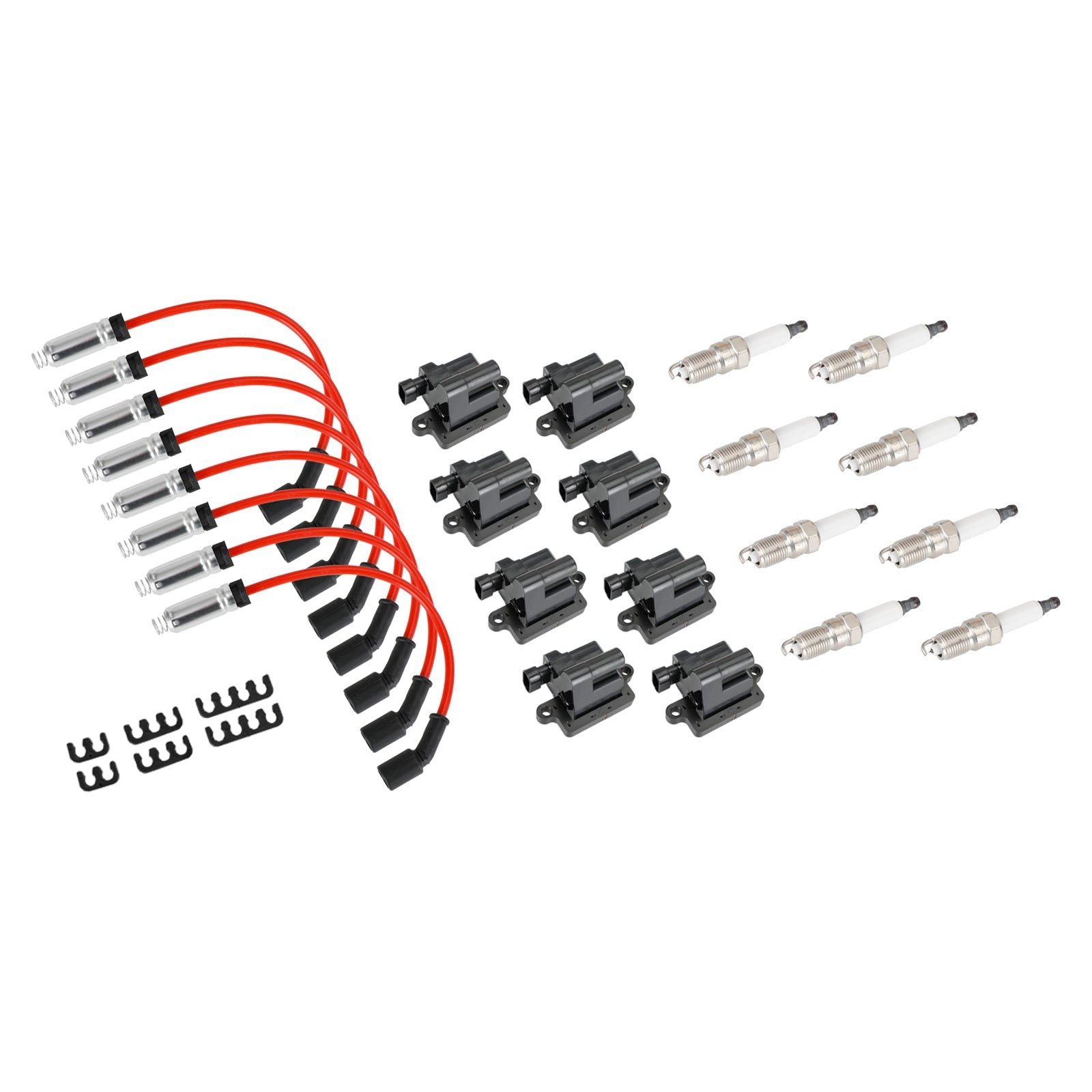 2004-2005 Workhorse Fastrack FT1801 FT1601 FT1461 FT1061 8 Pack Square Ignition Coil & Spark Plug Wire