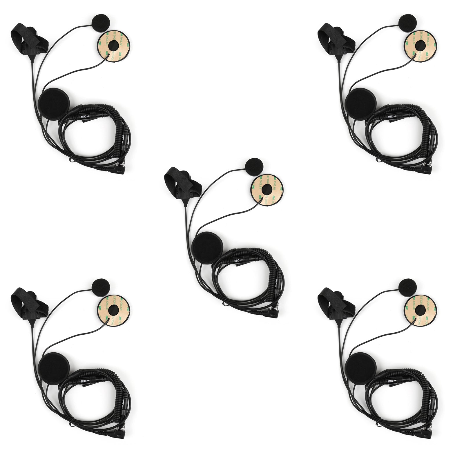 Two Race Radio Motorcycle Tactical PTT Way Helmet Headset For Kenwood Baofeng