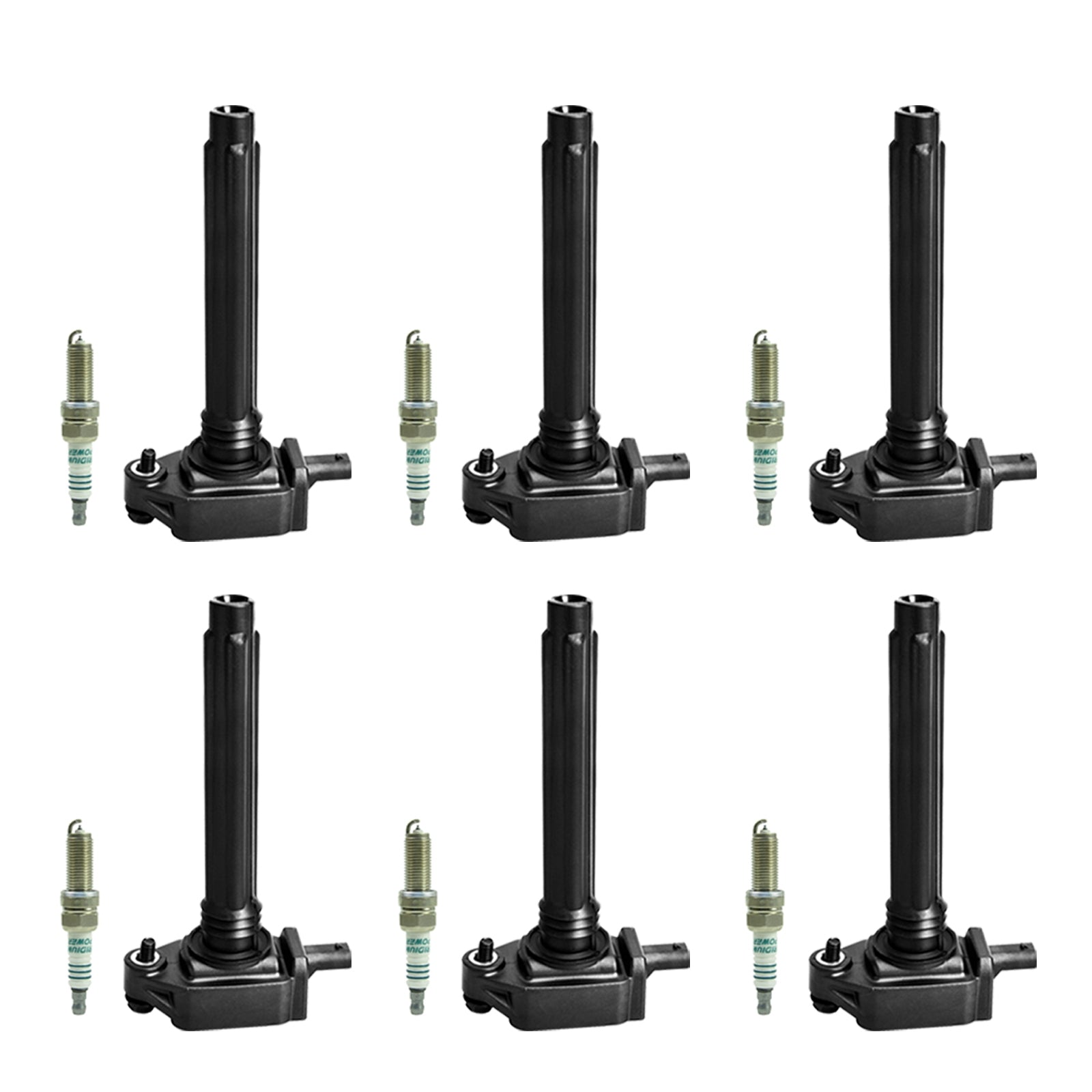 2011-2017 Chrysler 200 300 Dodge Challenger Charger Grand Caravan Journey 3.6L V6 6pcs Ignition Coil +Spark Plug UF648