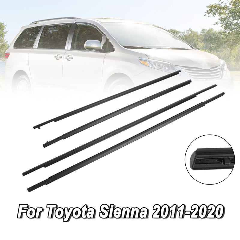 Toyota Sienna 2011-2020 Moldura de la correa del sello del burlete de la ventanilla del automóvil