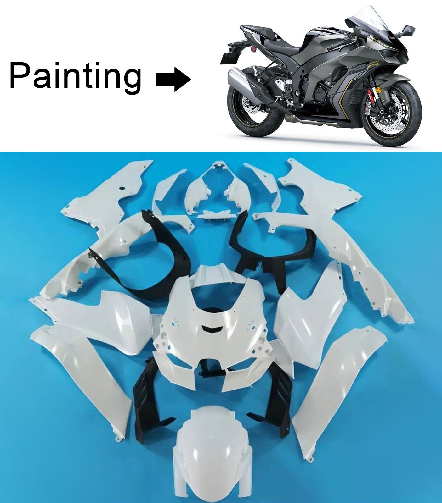 Kawasaki ZX-10R ZX-10RR 2021-2024 Fairing Kit Bodywork ABS