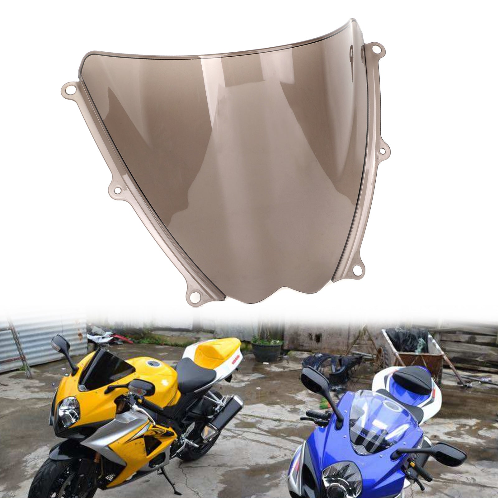 الزجاج الأمامي مناسب لسوزوكي GSXR 1000 2007-2008 K7 دخان عام