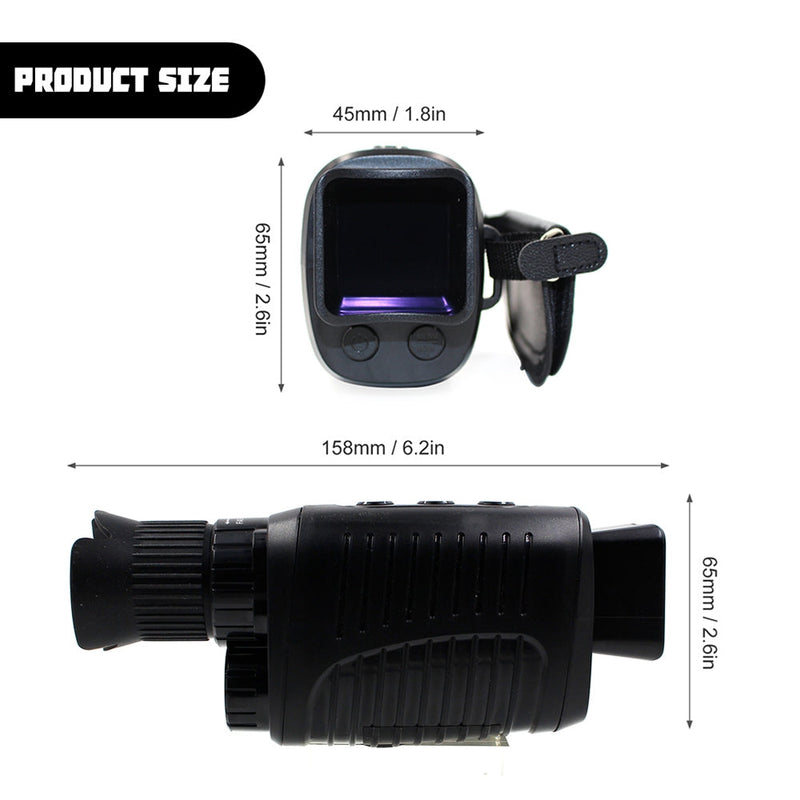 Dispositivo de visión nocturna infrarroja HD Cámara monocular Telescopio con zoom digital 5x