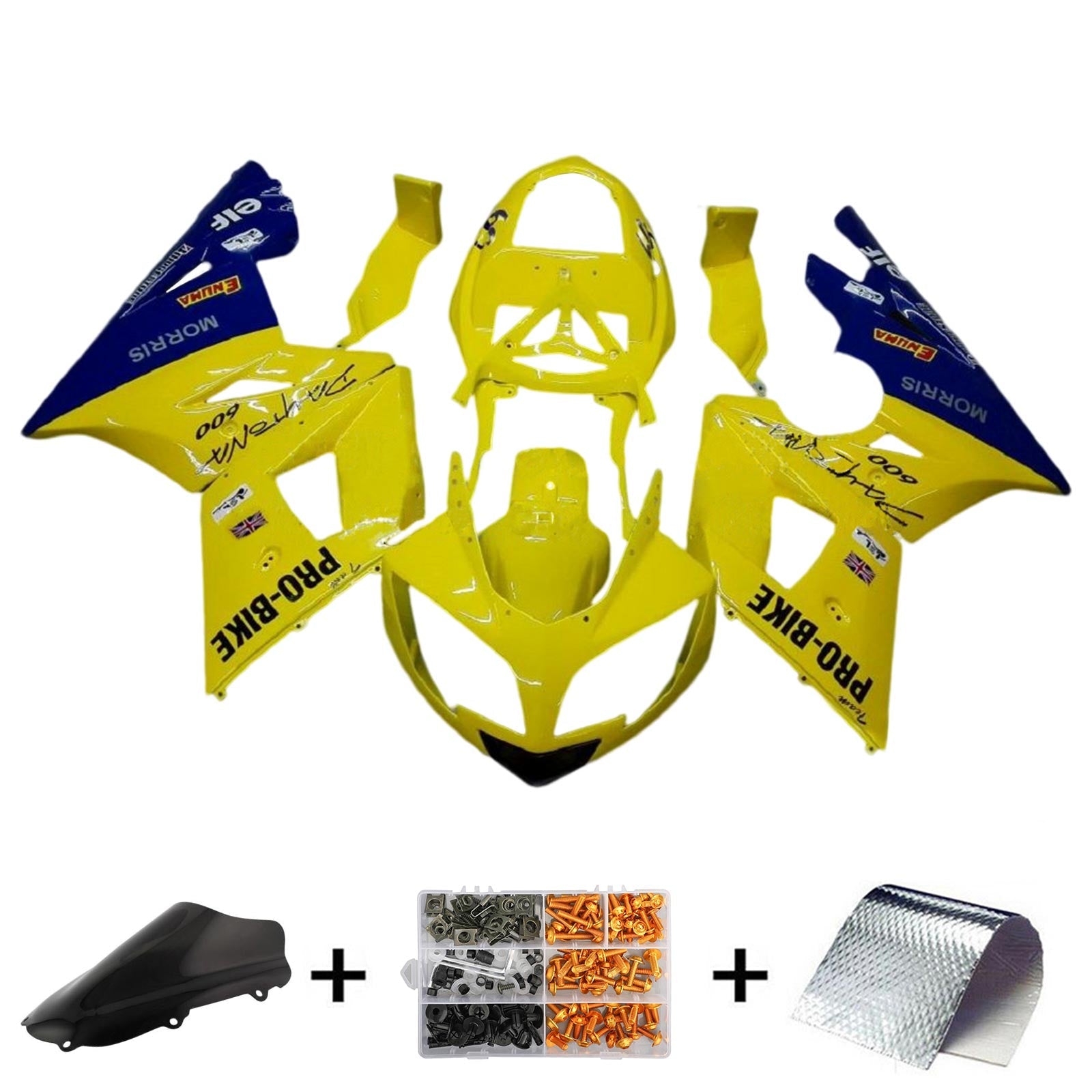 Amotopart Triumph Daytona 600 650 2002-2005 Fairing Kit Bodywork Plastic ABS