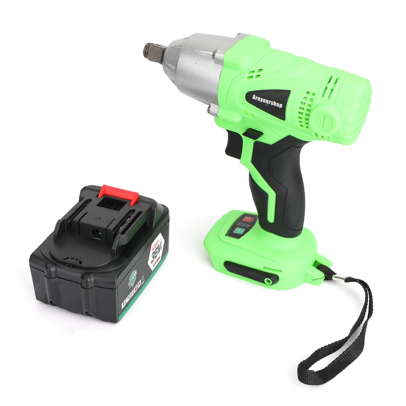 36VF Electric Cordless Impact Wrench Torque Drill Tool w/ 6000mAh Li-Ion Battery