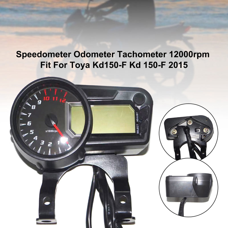 Toya Kd150-F = 2015 12000 RPM Velocímetro Medidor Tacómetro Odómetro