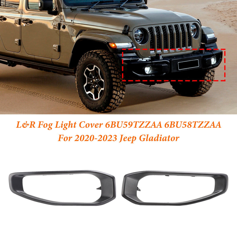 Jeep Gladiator 2020-2023 Par de embellecedores de luces antiniebla 6BU59TZZAA 6BU58TZZAA