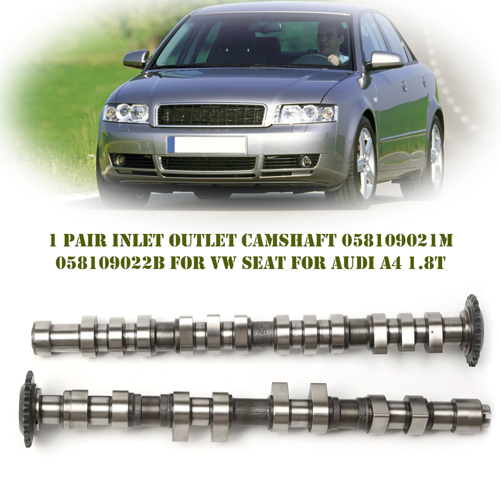 Skoda Octavia 1997-2011 / Superb 2002-2008 1.8T 1 par de árbol de levas de entrada y salida 058109021M 058109022B