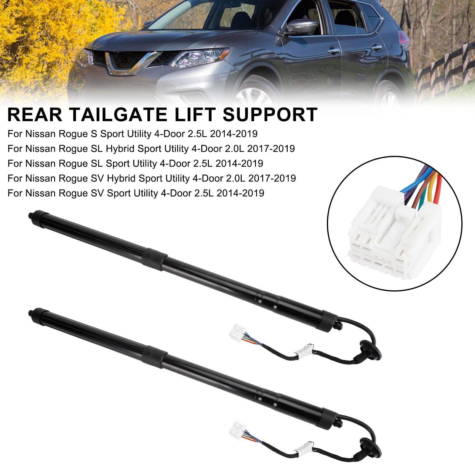 2014-2019 Nissan Rogue S SL SV Sport Utility 4-Door 2.5L 2PCS Electric Tailgate Struts 905614BA4A Fedex Express