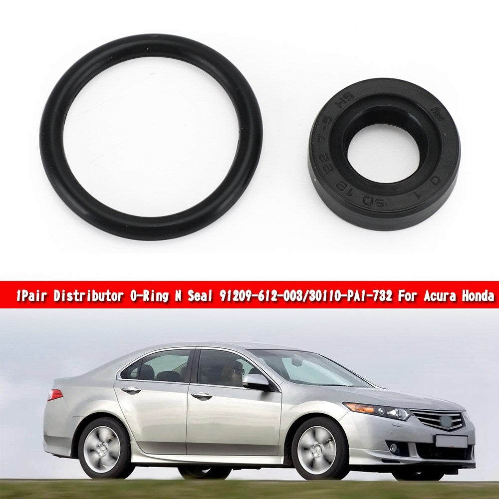 Acura For Honda 1Pair Distributor O-Ring N Seal 91209-612-003/30110-PA1-732 Generic