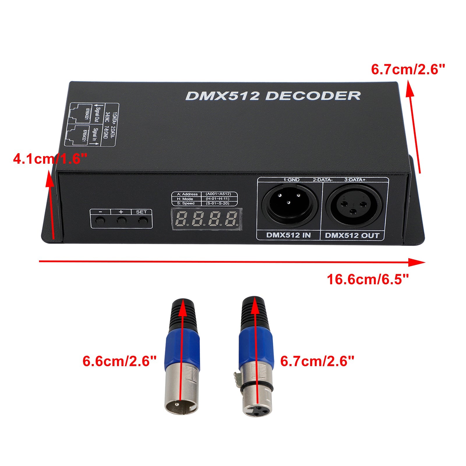 LED RGBW DMX 512 Controller Decoder Dimmer 4Channels 16A 4x4A Stripe Light