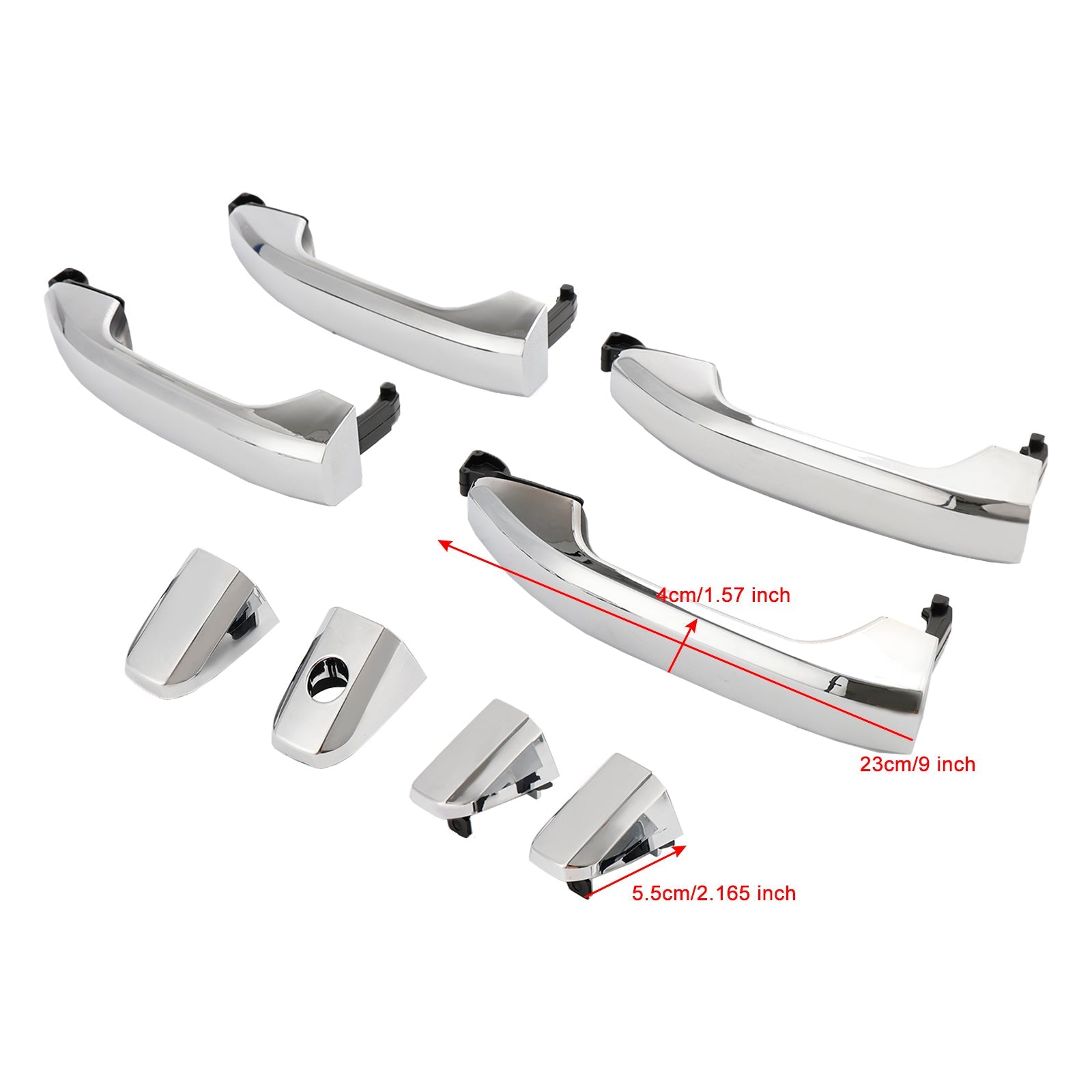 4pcs Exterior Door Handle Chrome For Chevrolet Silverado 1500 2014-2017