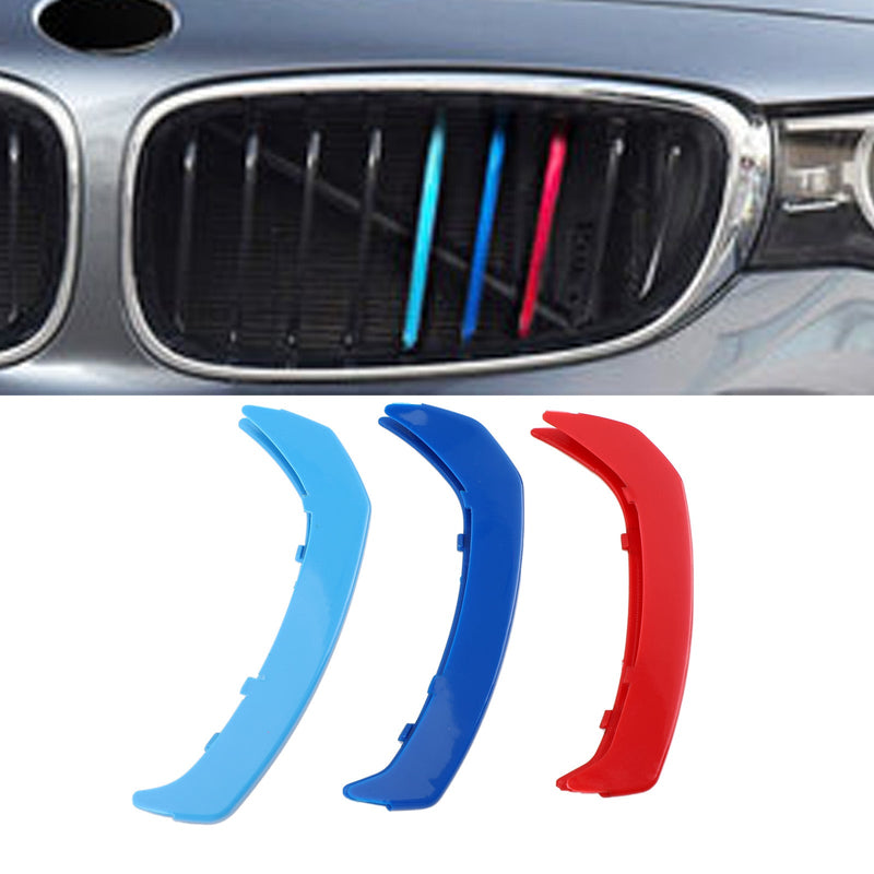 غطاء الشواية الأمامية ثلاثي الألوان، شرائط تثبيت لشبكات BMW GT3 9