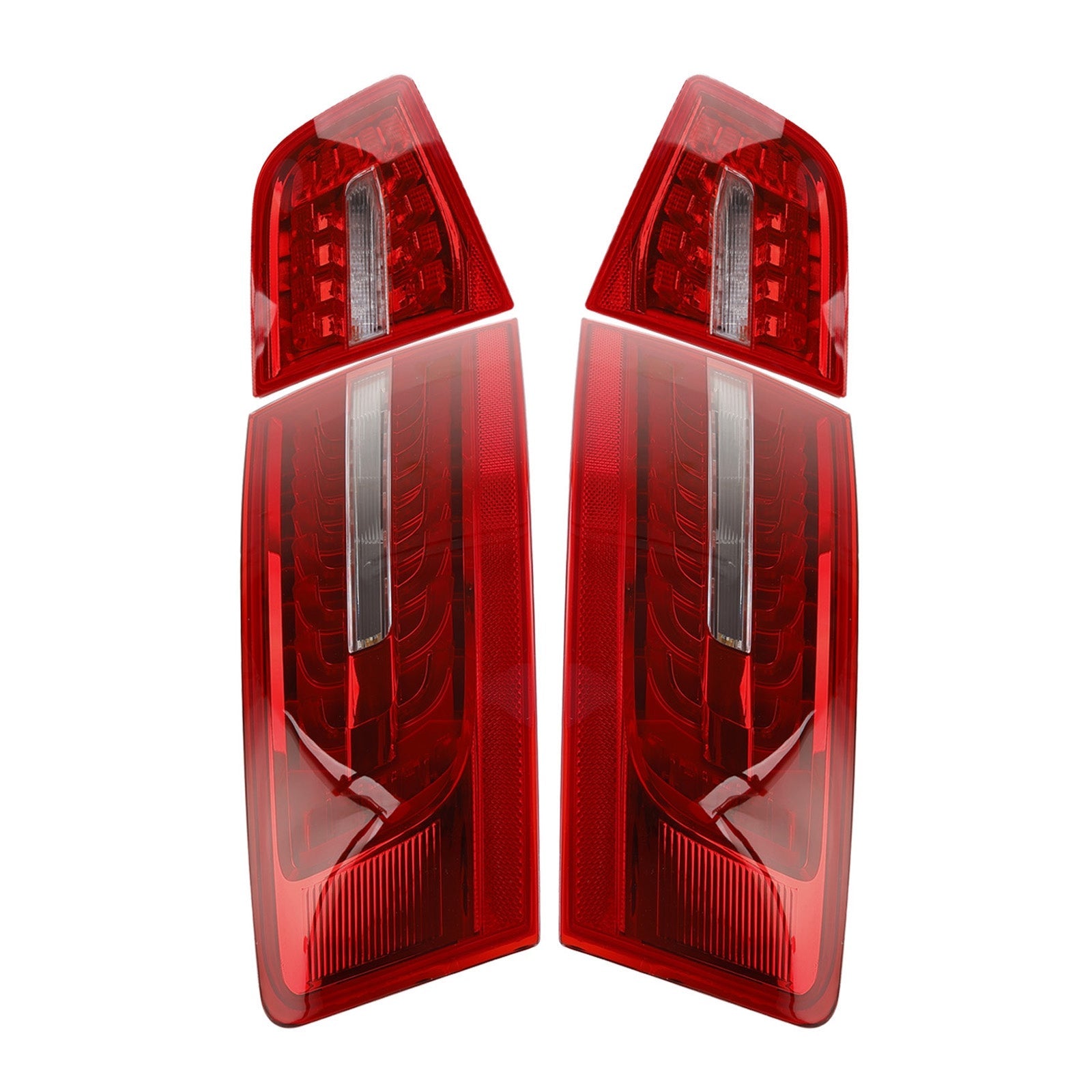 AUDI A6 C6 Sedan 2009-2011 4pcs Inner+Outer Trunk LED Tail Light Lamp