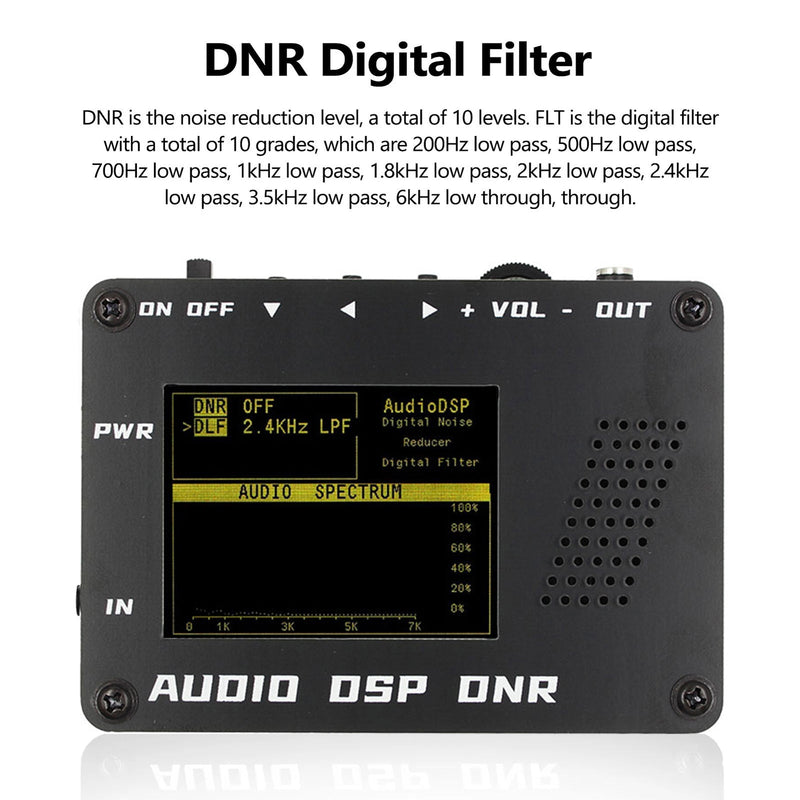 Audio DSP Reductor de Ruido DNR Filtro Digital Radio SSB YAESU ICOM + Altavoz