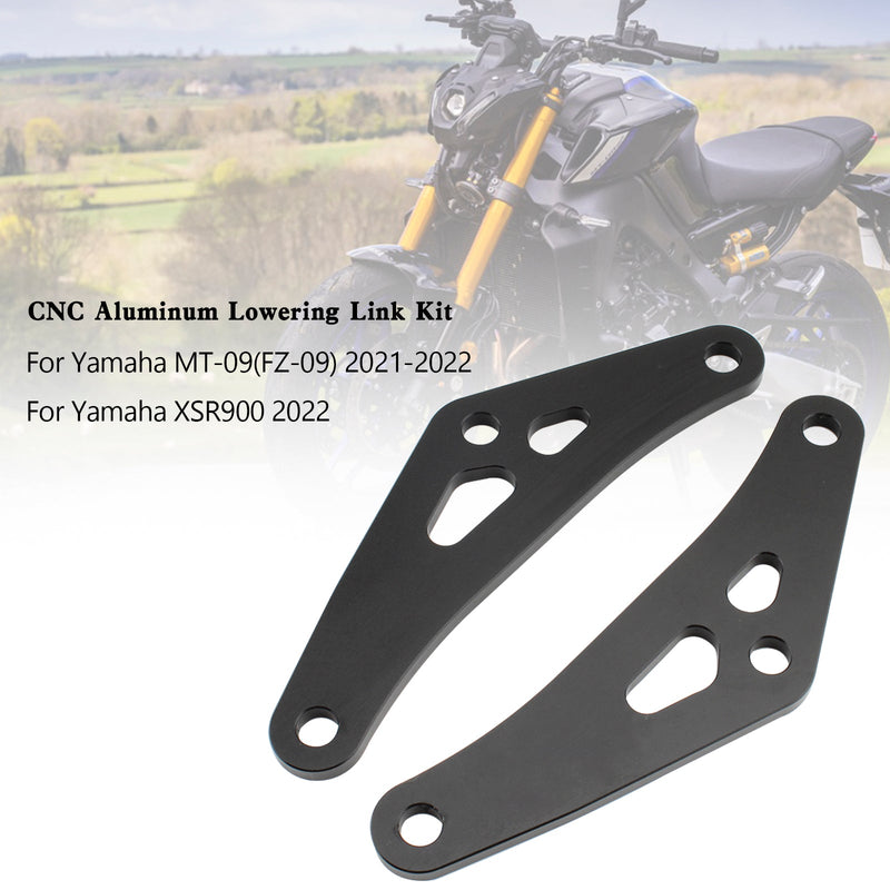 Yamaha 2022 XSR900 / 2021-2022 MT-09 (FZ-09) Kit de enlace de descenso de aluminio CNC