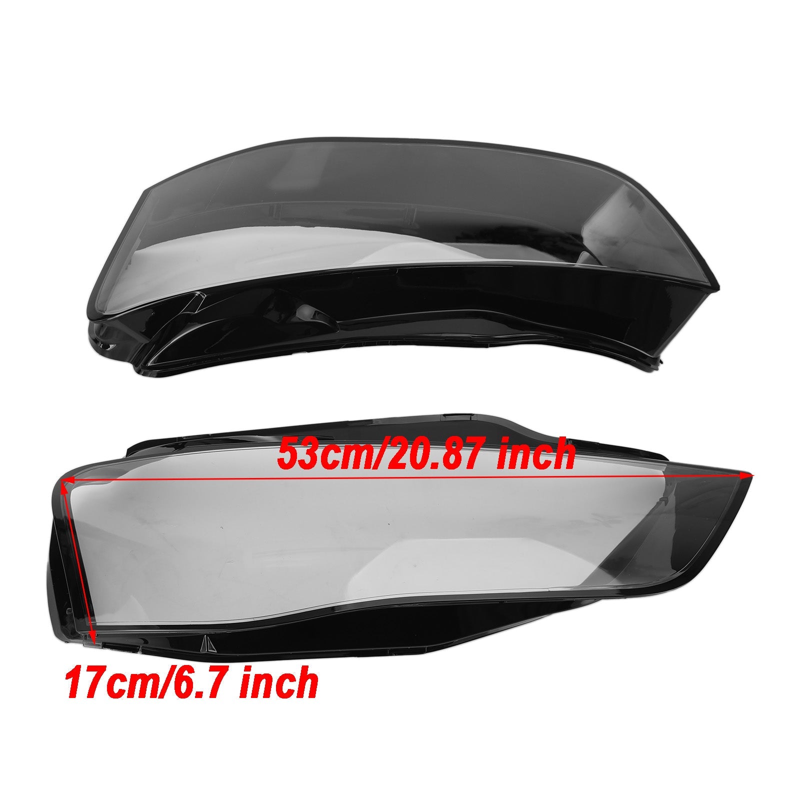 2012-2016 Audi A4 B8 Facelift Left +Right Headlight Lens Plastic Cover Shell