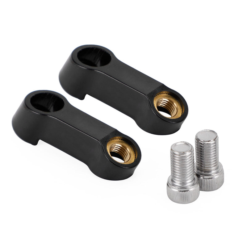 Extensor de espejo de plástico para motocicleta, elevador, extensión, negro, 10 mm, M10 para Yamaha